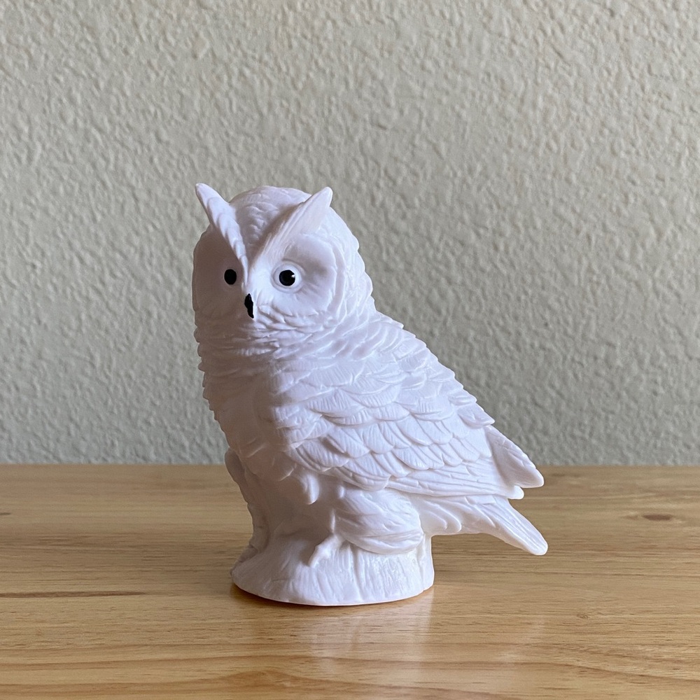 White Owl Light Up Figurine